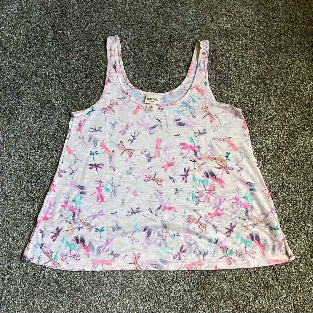 Mossimo womens top size XS dragonfly pattern multicolor SKUPB1 womens shirt